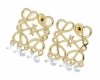 gold plated earrings with exclusive cubic zirconia