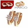 gold plated earrings with exclusive cubic zirconia