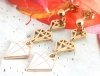 gold earrings made of stainless steel