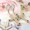 gold earrings made of stainless steel