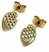 gold earrings made of stainless steel