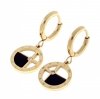 gold earrings made of stainless steel