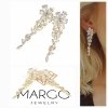 gold plated earrings with exclusive cubic zirconia