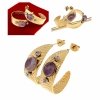 gold earrings made of stainless steel