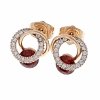 gold plated earrings with exclusive cubic zirconia