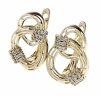 gold plated earrings with exclusive cubic zirconia