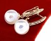 gold plated earrings with exclusive cubic zirconia