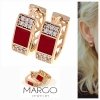 gold plated earrings with exclusive cubic zirconia