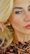 gold plated earrings with exclusive cubic zirconia