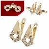 gold plated earrings with exclusive cubic zirconia
