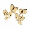 gold earrings made of stainless steel