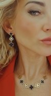 gold earrings made of stainless steel