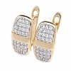 gold plated earrings with exclusive cubic zirconia
