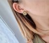 gold earrings made of stainless steel