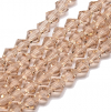 Glass beads faceted strands