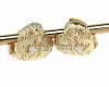 gold plated earrings with exclusive cubic zirconia