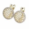 gold plated earrings with exclusive cubic zirconia