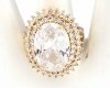 gold ring 17,00mm. gold-plated engagement xuping