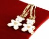 gold earrings made of stainless steel