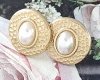 gold earrings made of stainless steel