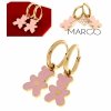 gold earrings made of stainless steel