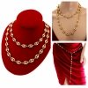 GOLD CHAIN NECKLACE celebrity STAINLESS STEEL