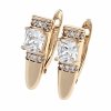exclusive swarovski gold-plated earrings
