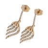 gold plated earrings with exclusive cubic zirconia