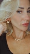 gold plated earrings with exclusive cubic zirconia