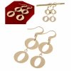 gold earrings made of stainless steel