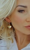 gold earrings made of stainless steel