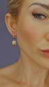gold plated earrings with exclusive cubic zirconia