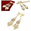 gold plated earrings with exclusive cubic zirconia