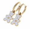 gold earrings made of stainless steel