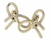 gold earrings made of stainless steel
