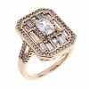 gold ring 18,60mm. gold-plated engagement xuping