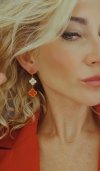 gold earrings made of stainless steel