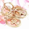 gold earrings made of stainless steel