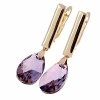 exclusive swarovski gold-plated earrings