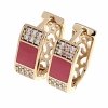 gold plated earrings with exclusive cubic zirconia
