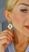 gold earrings made of stainless steel