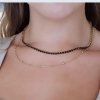 GOLD CHAIN NECKLACE celebrity STAINLESS STEEL