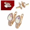 exclusive swarovski gold-plated earrings