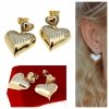 gold plated earrings with exclusive cubic zirconia