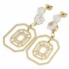 gold earrings made of stainless steel