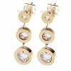 gold earrings made of stainless steel