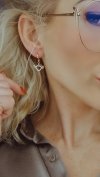gold plated earrings with exclusive cubic zirconia