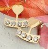 gold earrings made of stainless steel