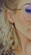 gold plated earrings with exclusive cubic zirconia