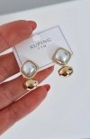gold earrings made of stainless steel